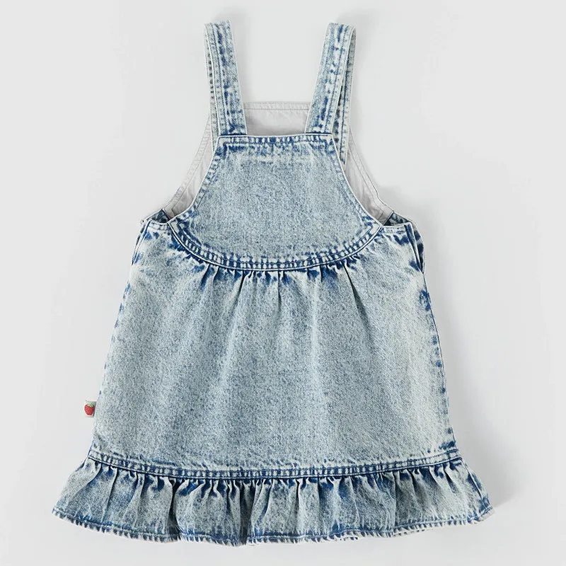 Goldie And Ace Denim Pinafore - Pippa Strawberry