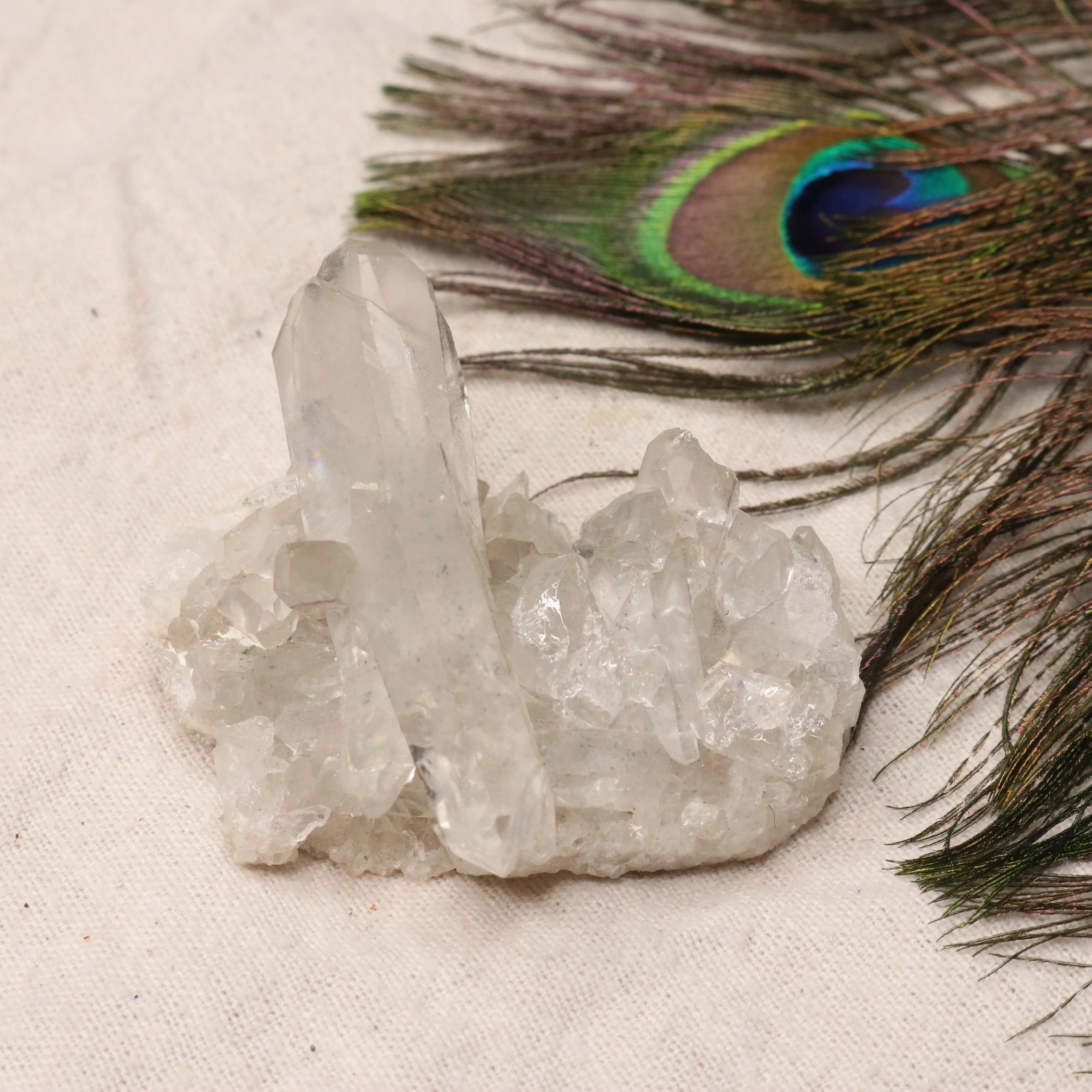 Grade A Lithium Quartz Cluster with Rainbows from Brazil~ Specimen #1