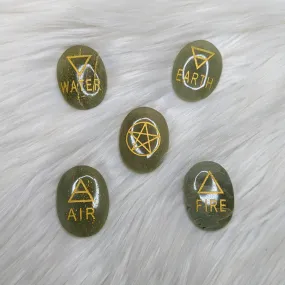 Green Aventurine Elemental Set of Pocket Stones