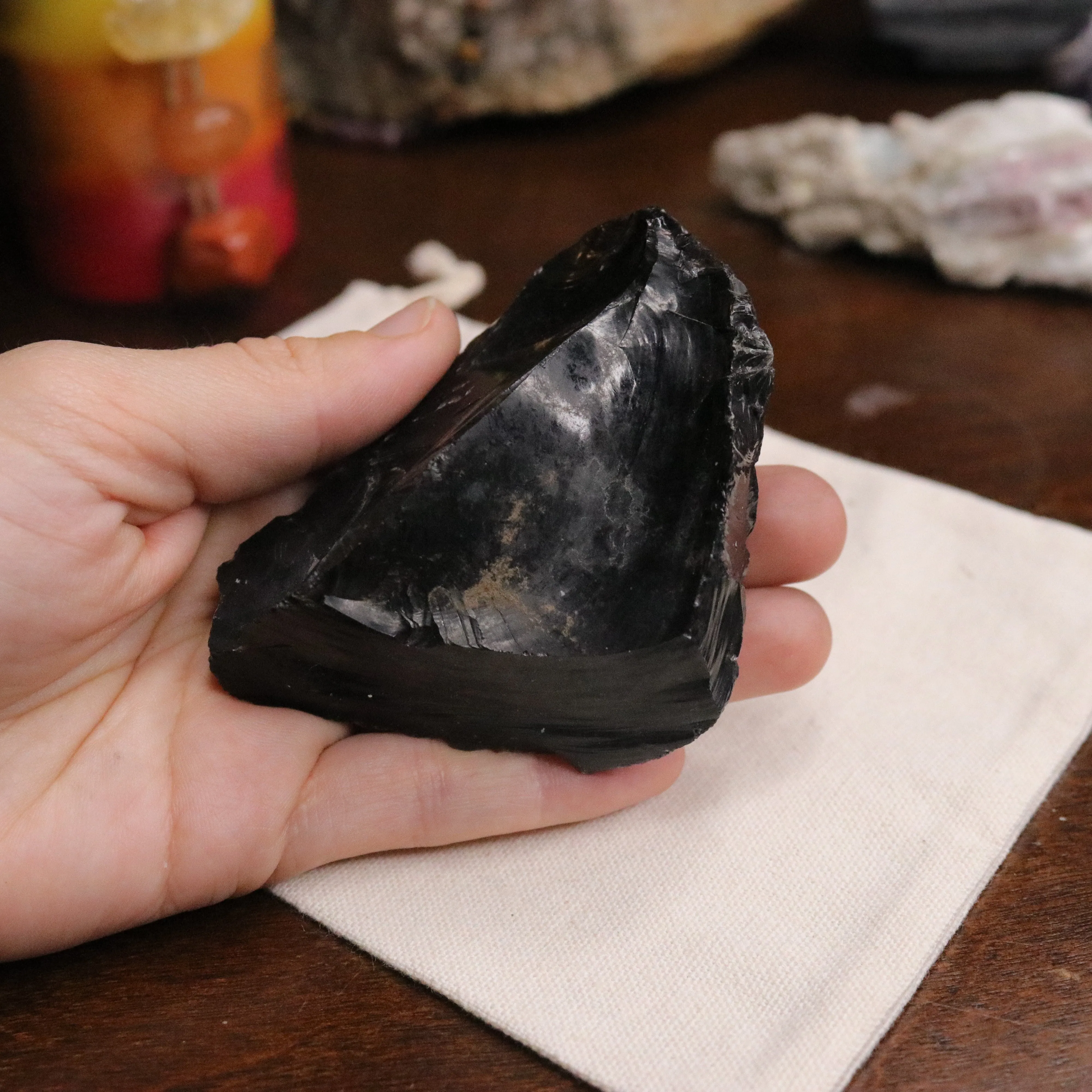 Hand Collected Black Obsidian Volcanic Glass ~ Hand Collected locale: Washington, USA