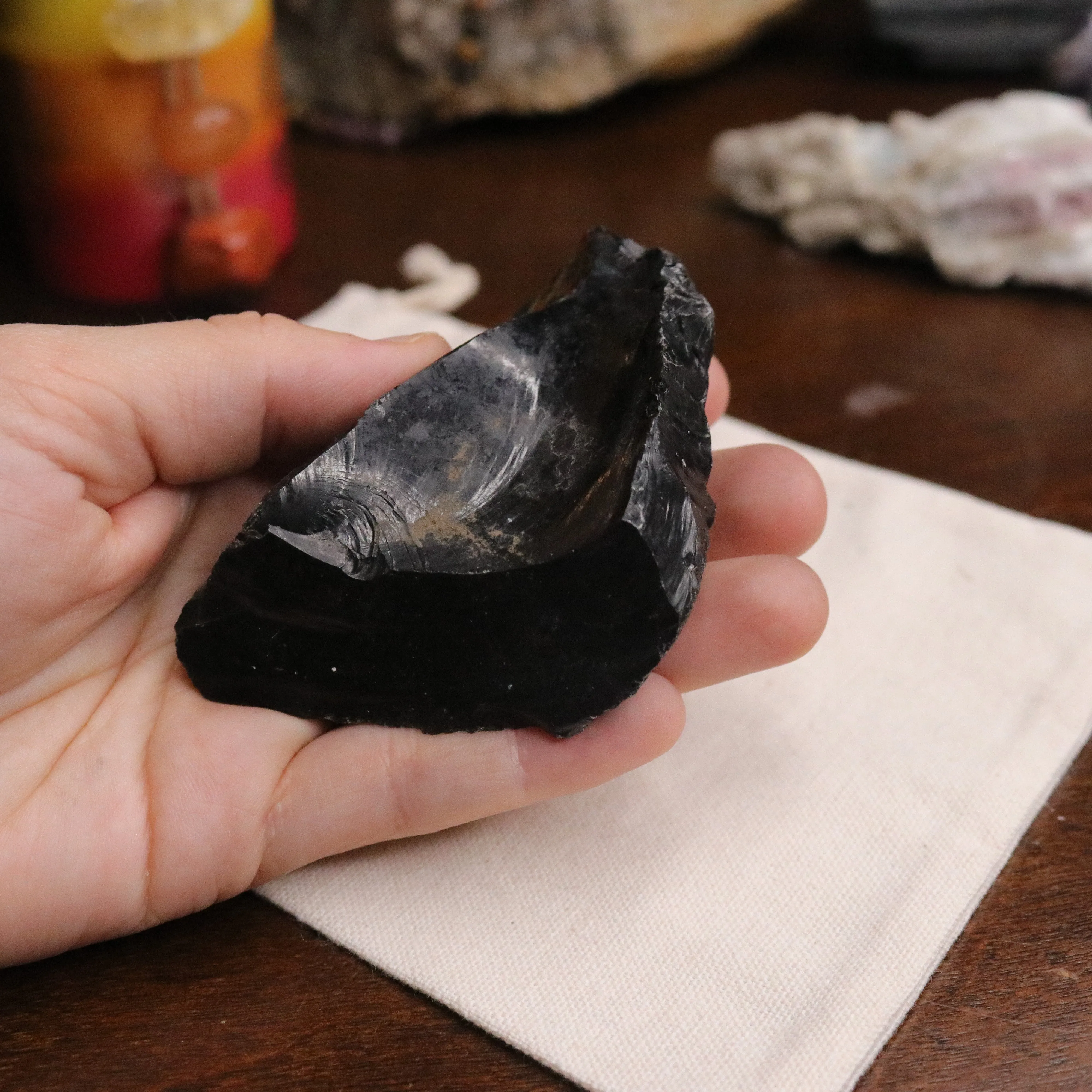 Hand Collected Black Obsidian Volcanic Glass ~ Hand Collected locale: Washington, USA