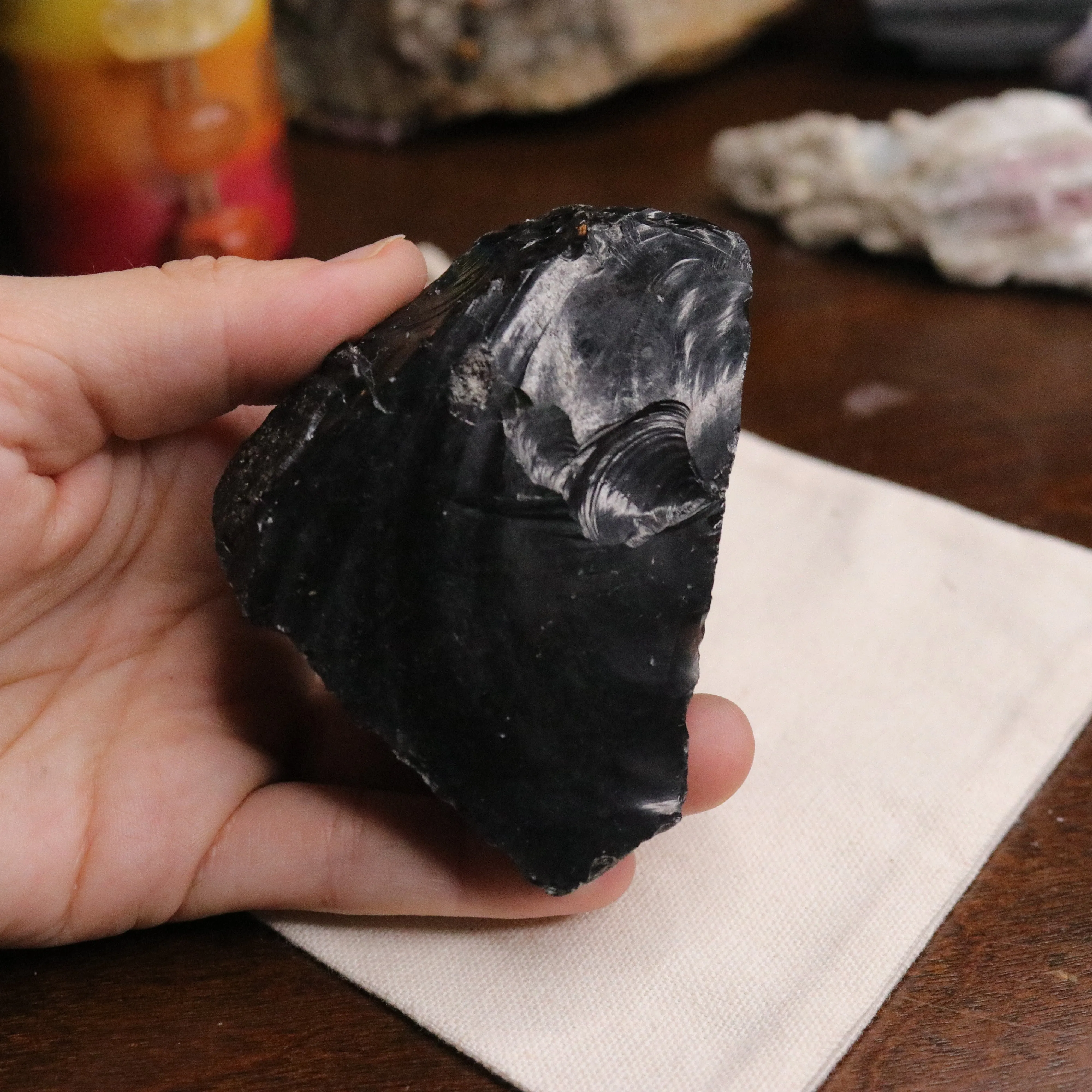 Hand Collected Black Obsidian Volcanic Glass ~ Hand Collected locale: Washington, USA