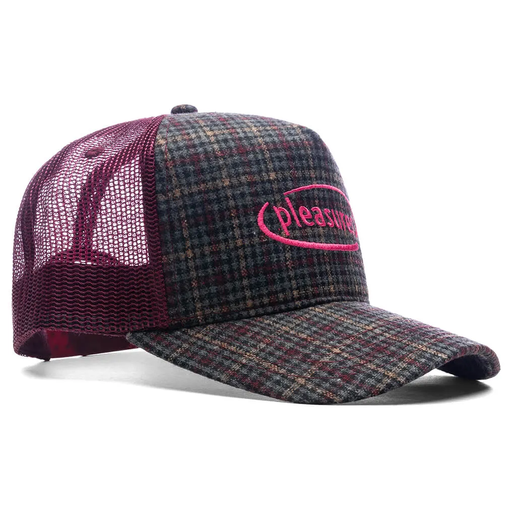 Happier Plaid Trucker - Maroon