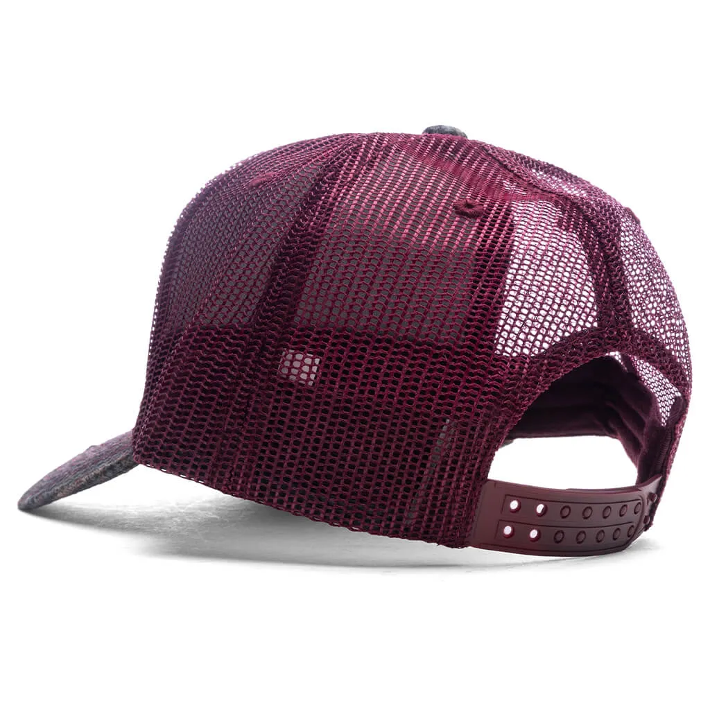 Happier Plaid Trucker - Maroon