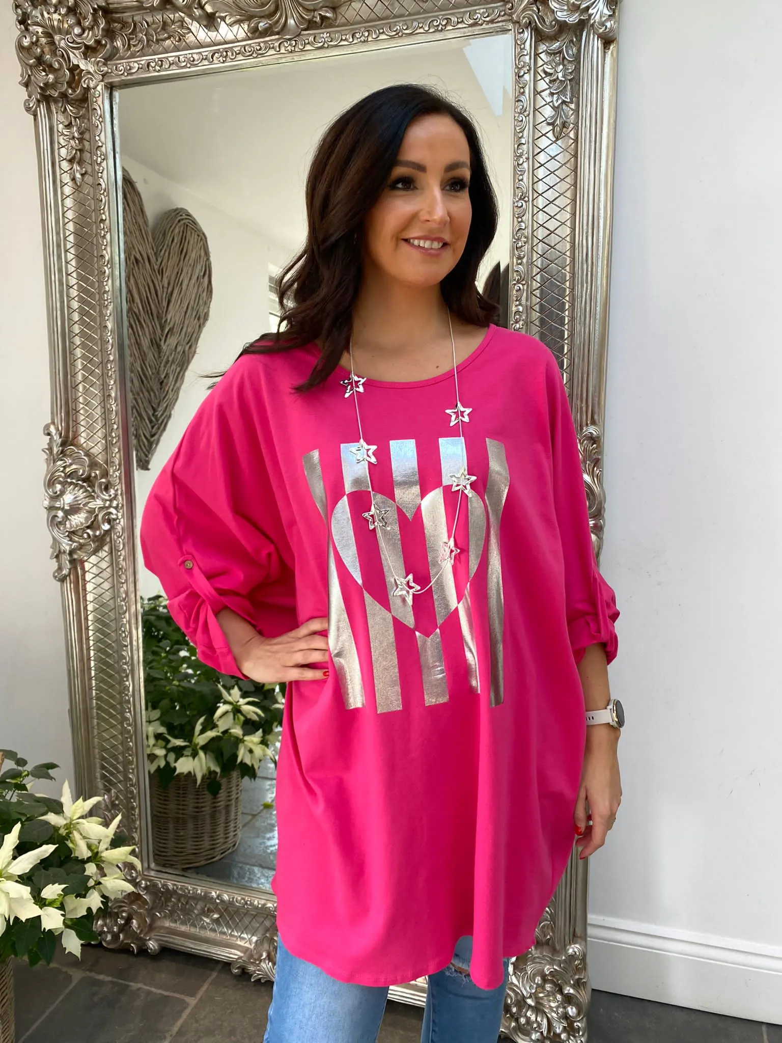 Heart Design Tunic Top Cleo