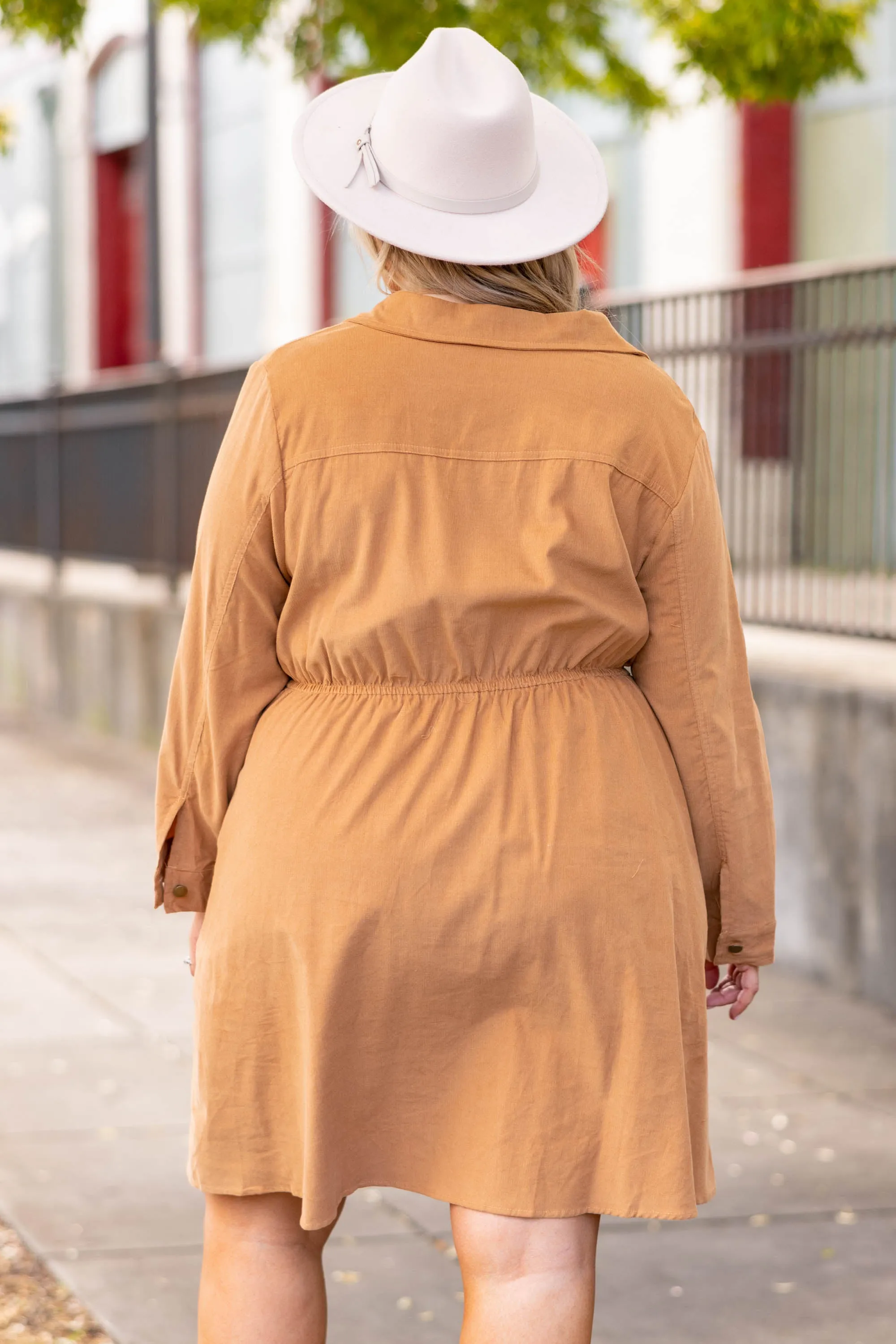 Heart Sparkles Dress, Camel