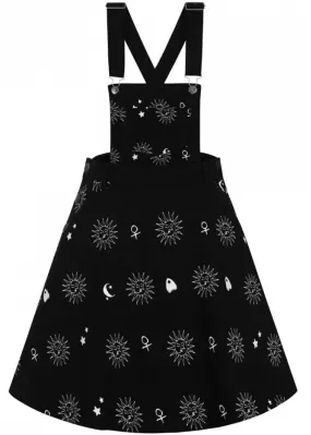 Hell Bunny Oculus Pinafore 60's Dress Black