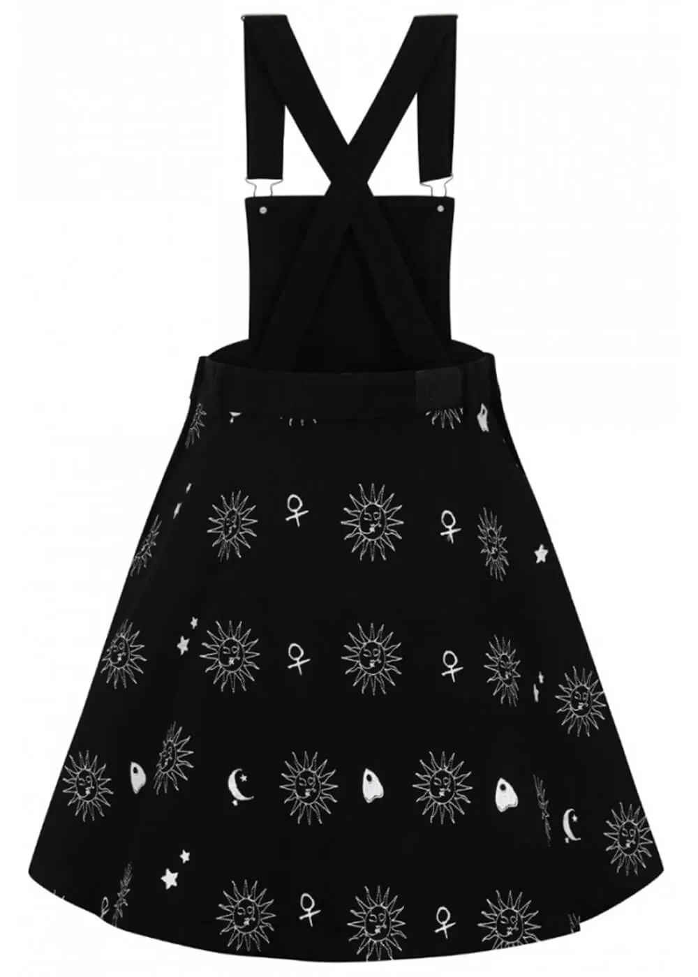 Hell Bunny Oculus Pinafore 60's Dress Black