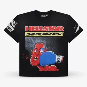 Hellstar Sports T-Shirt 'Knock-Out' Dyed Jet Black SS24