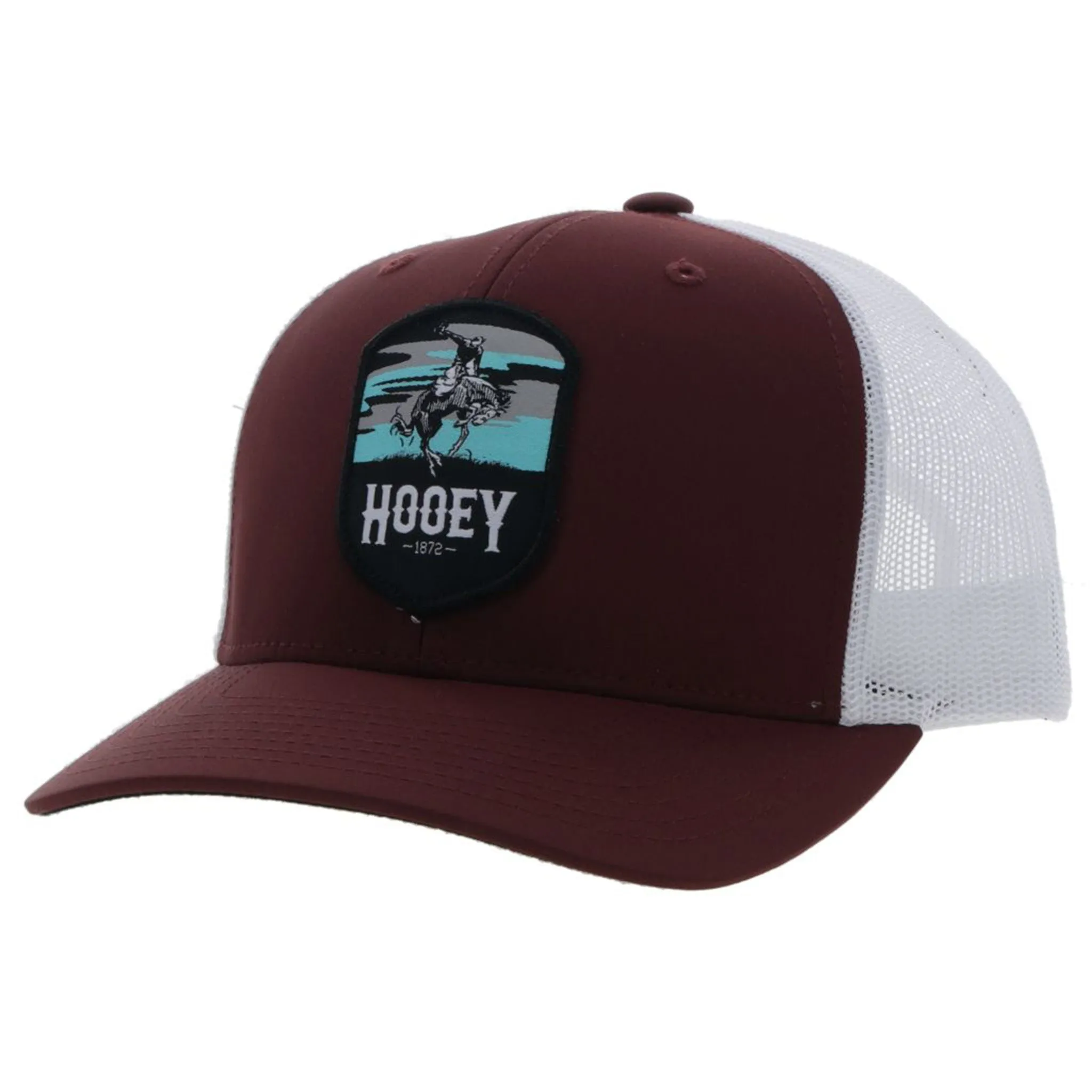 Hooey Maroon & White Cheyenne Cap