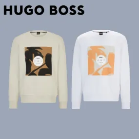 Hugo Boss  |Sweat Street Style Long Sleeves Logo Sweatshirts