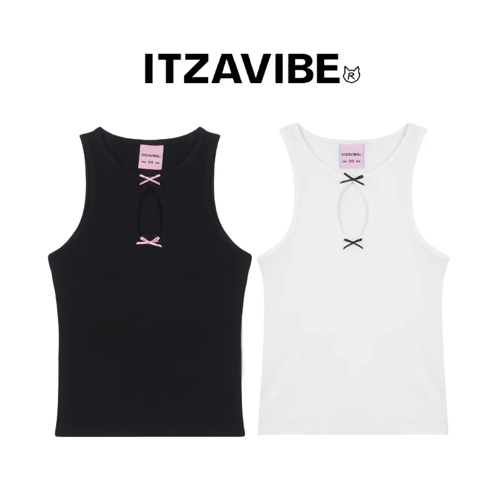 ITZAVIBE  |Street Style Plain Cotton Logo Tanks & Camisoles