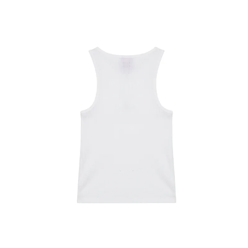 ITZAVIBE  |Street Style Plain Cotton Logo Tanks & Camisoles