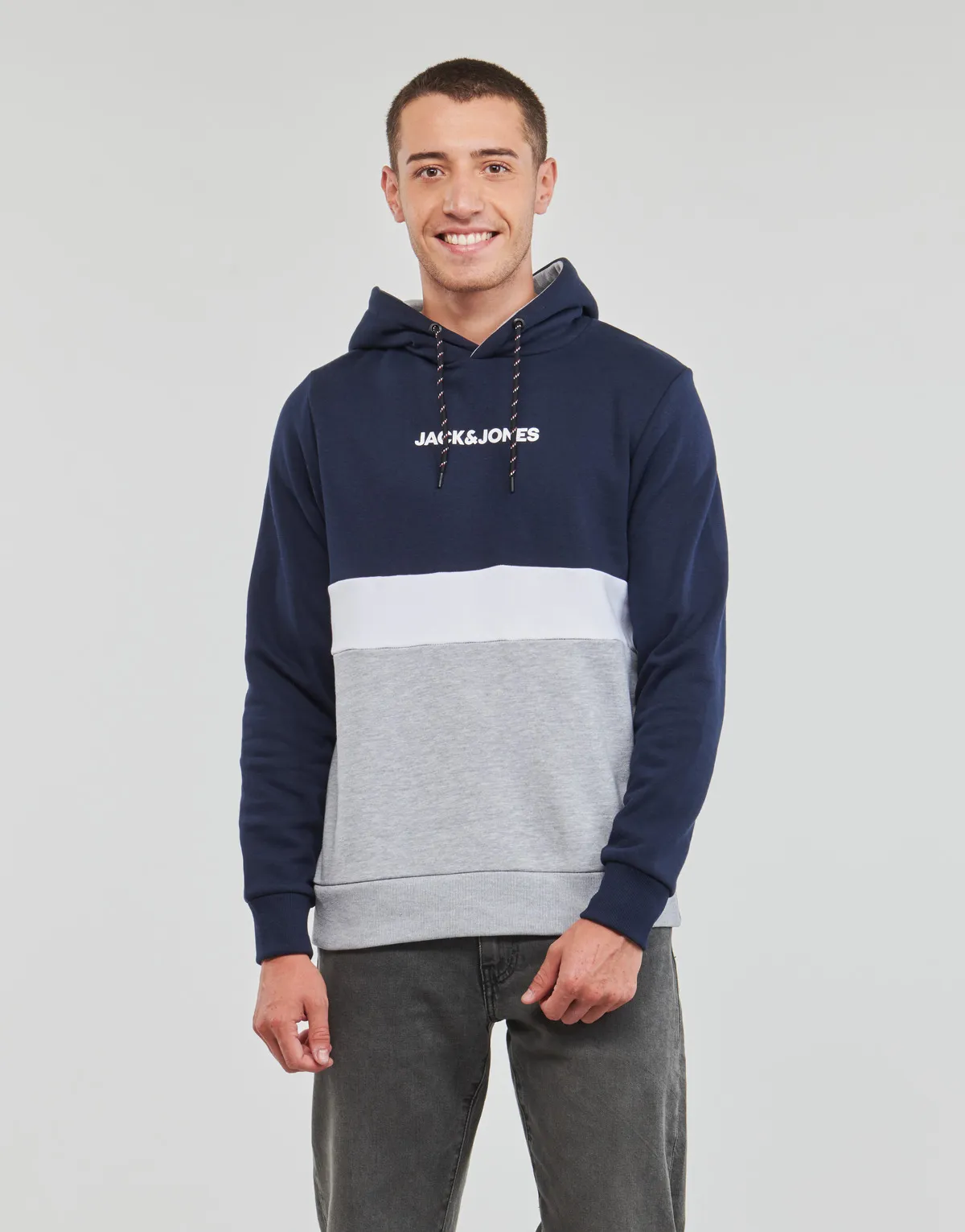 Jack & Jones JJEREID BLOCKING SWEAT HOOD