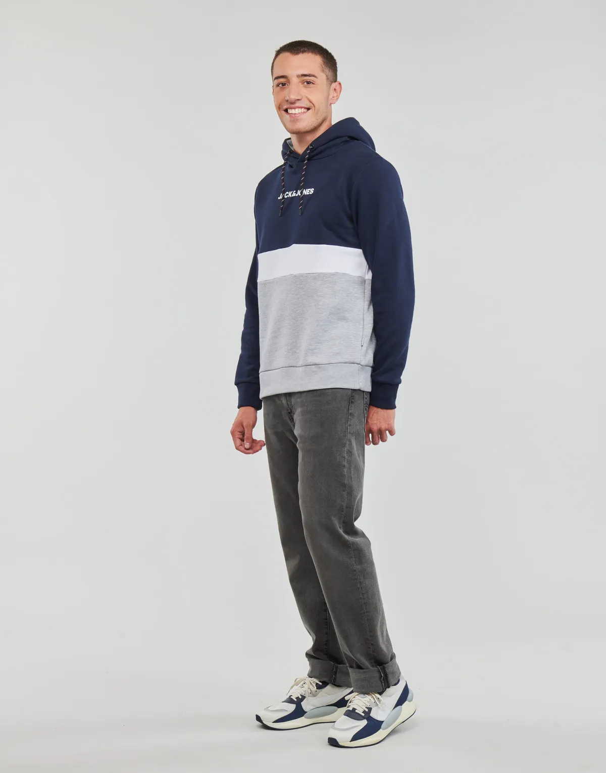 Jack & Jones JJEREID BLOCKING SWEAT HOOD