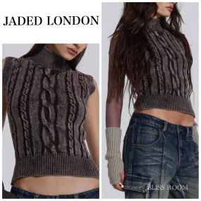 JADED LONDON  |Casual Style Sleeveless Street Style Plain Cotton