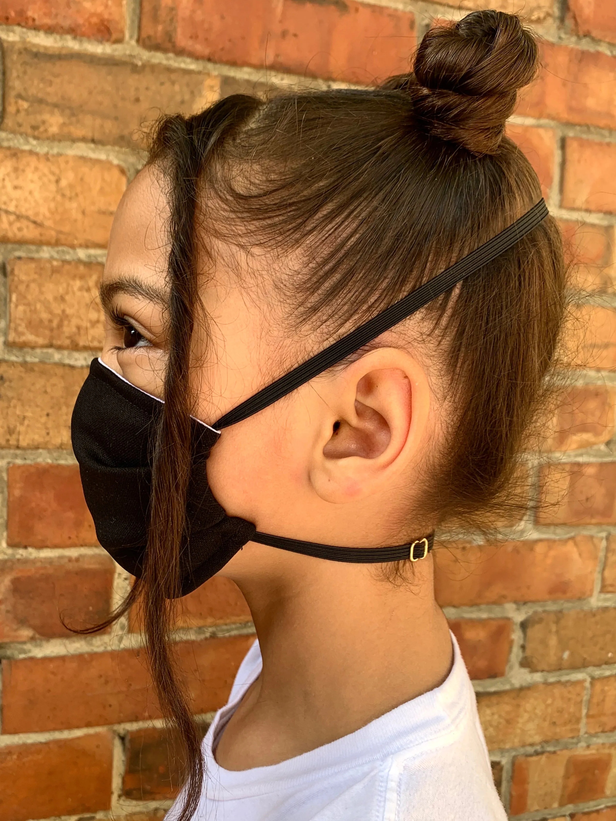 Kids Black Fabric Mask