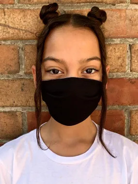 Kids Black Fabric Mask