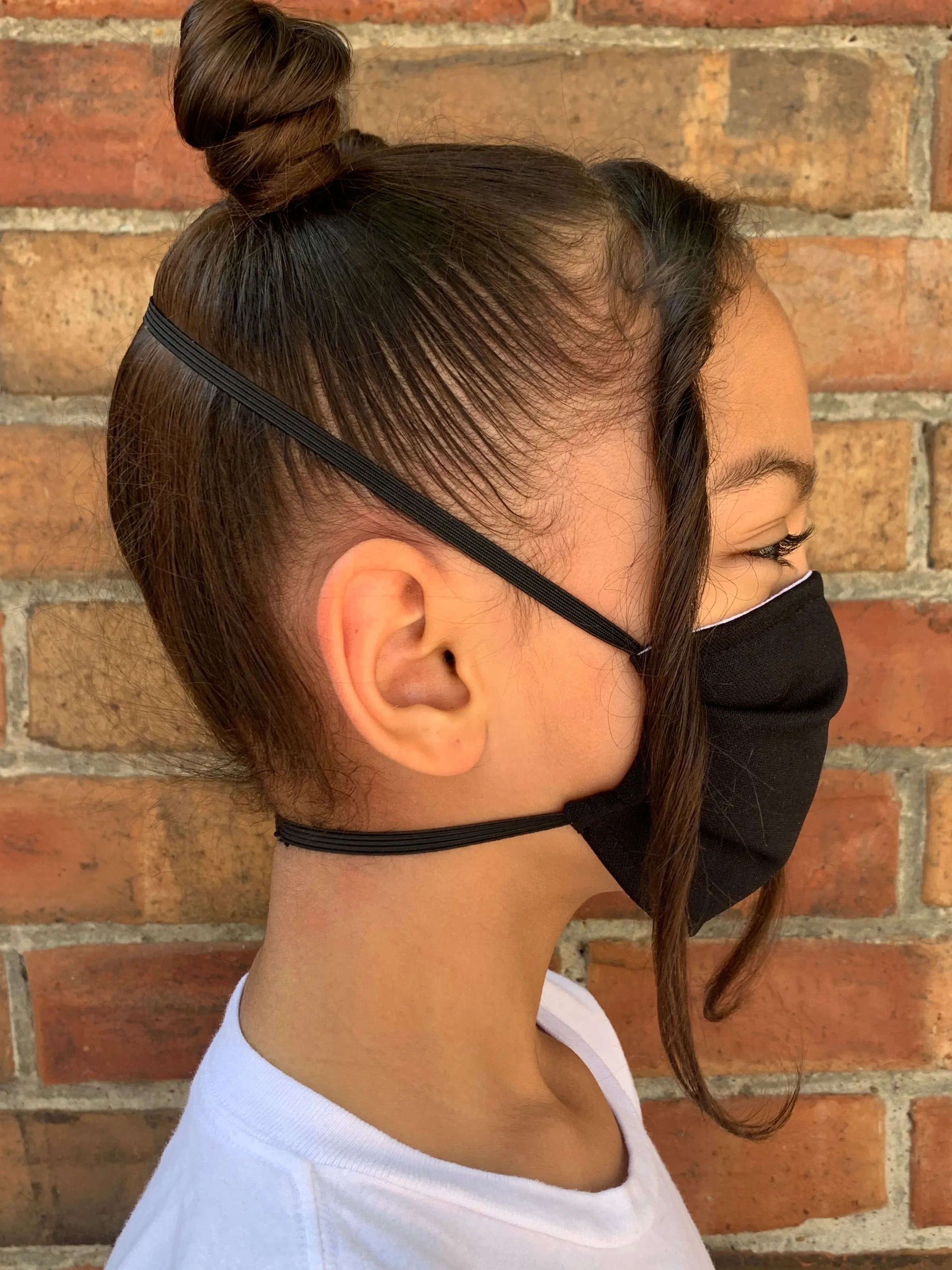 Kids Black Fabric Mask