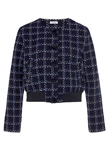 LASCANA Checked Bouclé Jacket with Front Button Placket | Grattan