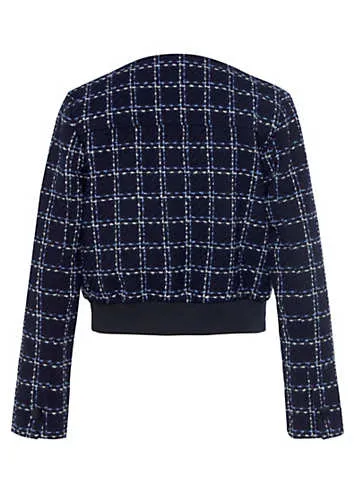 LASCANA Checked Bouclé Jacket with Front Button Placket | Grattan