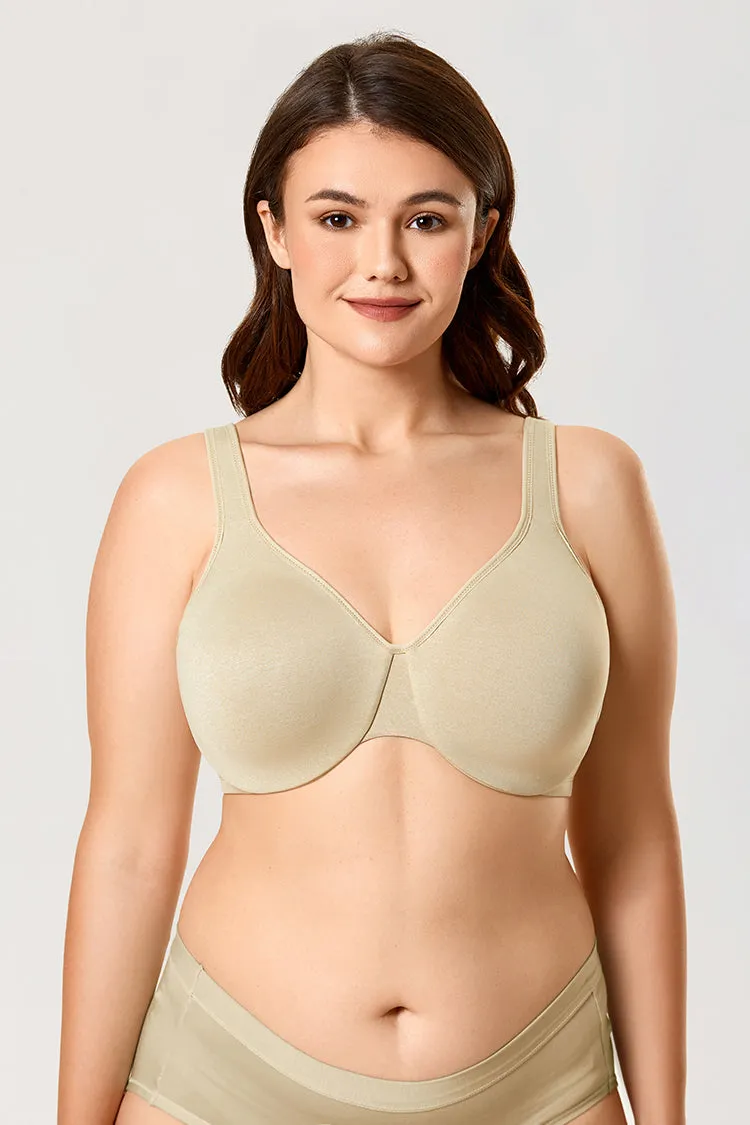 Light Green Full Coverage Seamless Non-Padded Minimizer Bra for Women