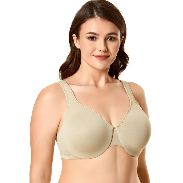 Light Green Full Coverage Seamless Non-Padded Minimizer Bra for Women