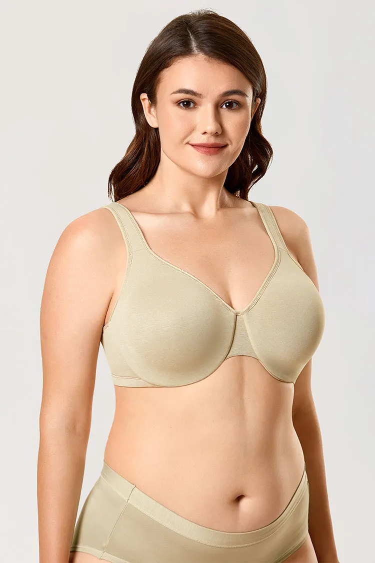 Light Green Full Coverage Seamless Non-Padded Minimizer Bra for Women