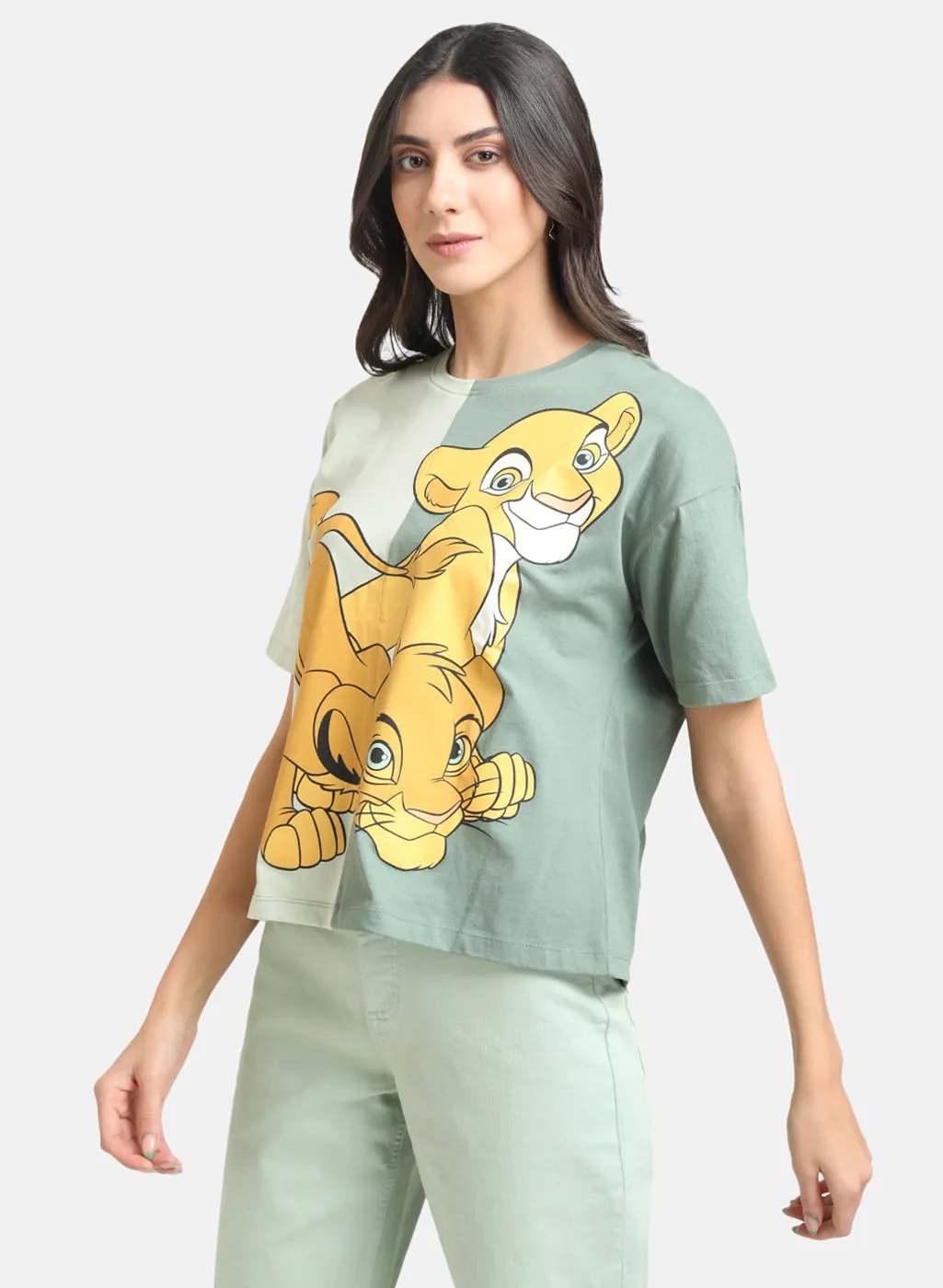 Lion King Disney Printed Color Block T-Shirt