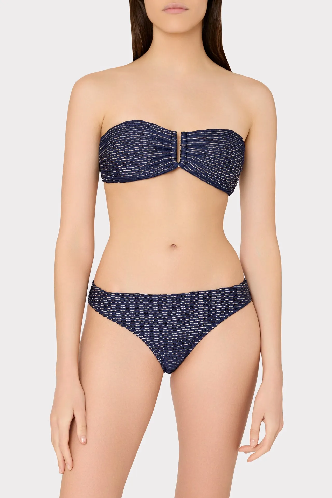 Margot Textured Waves Bikini Bottom