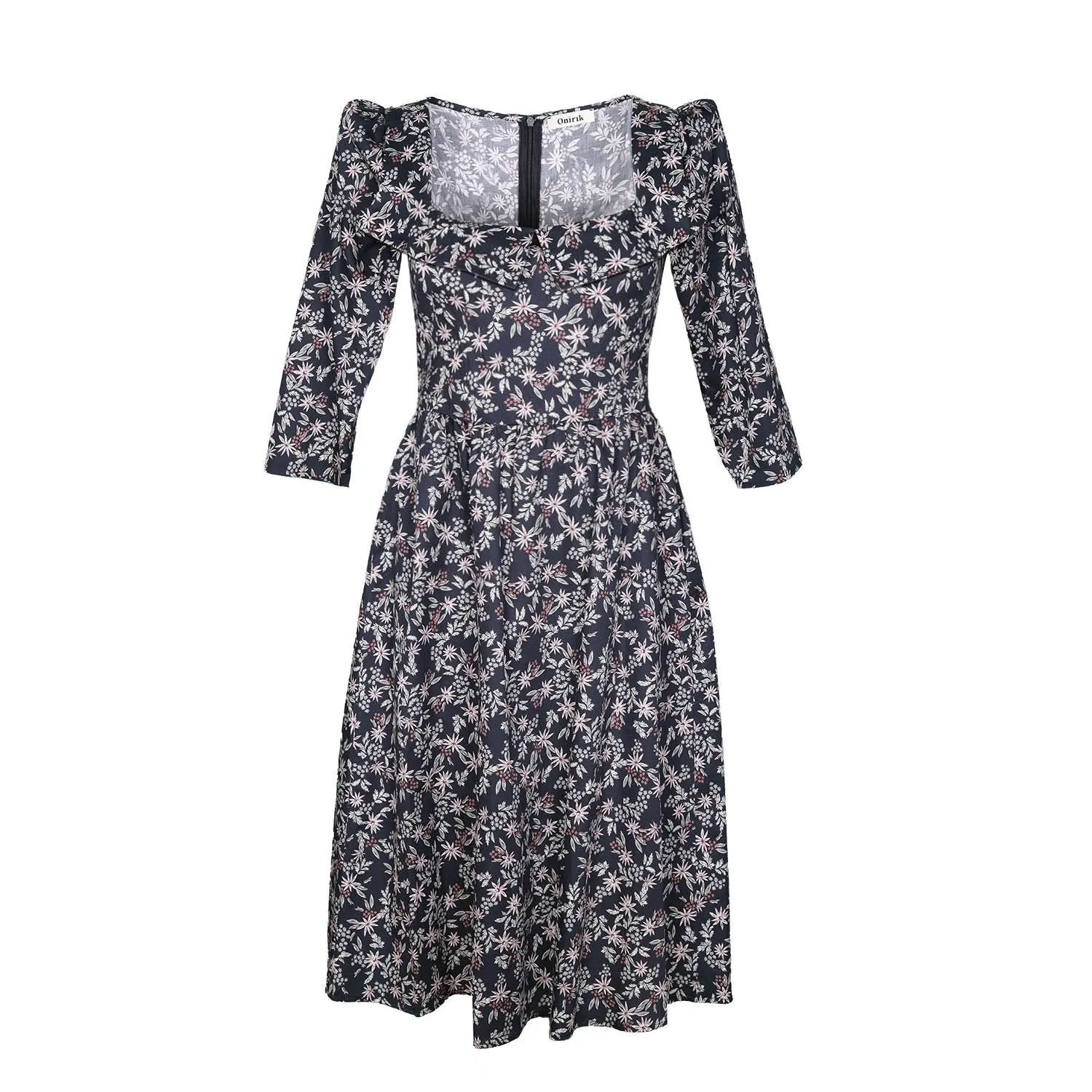 Marisol Dress / Black Cotton Floral