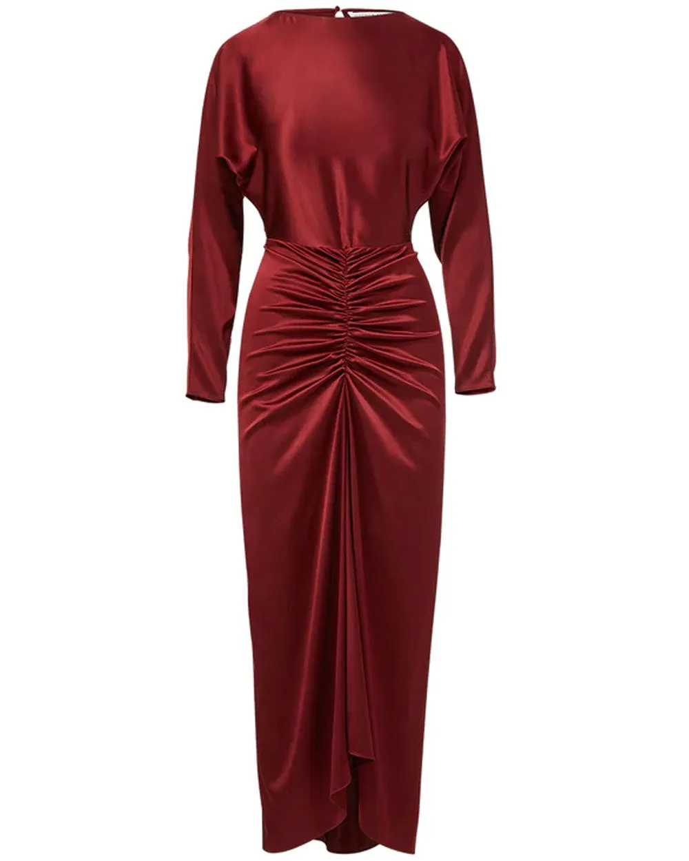 Maroon Silk Sabri Dress