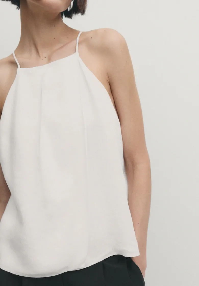 Massimo Dutti  |Casual Style Linen Sleeveless Plain Elegant Style