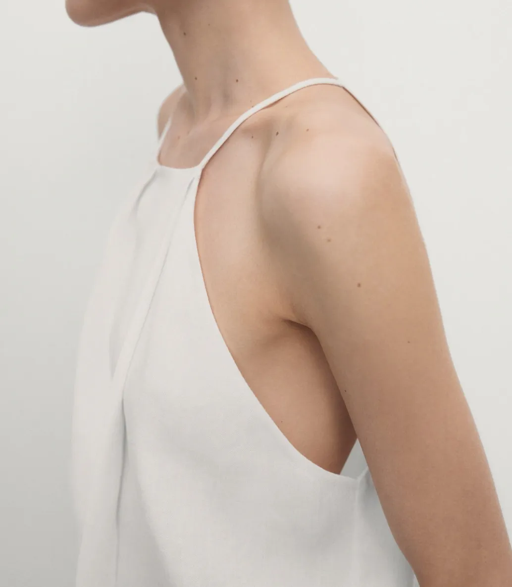 Massimo Dutti  |Casual Style Linen Sleeveless Plain Elegant Style