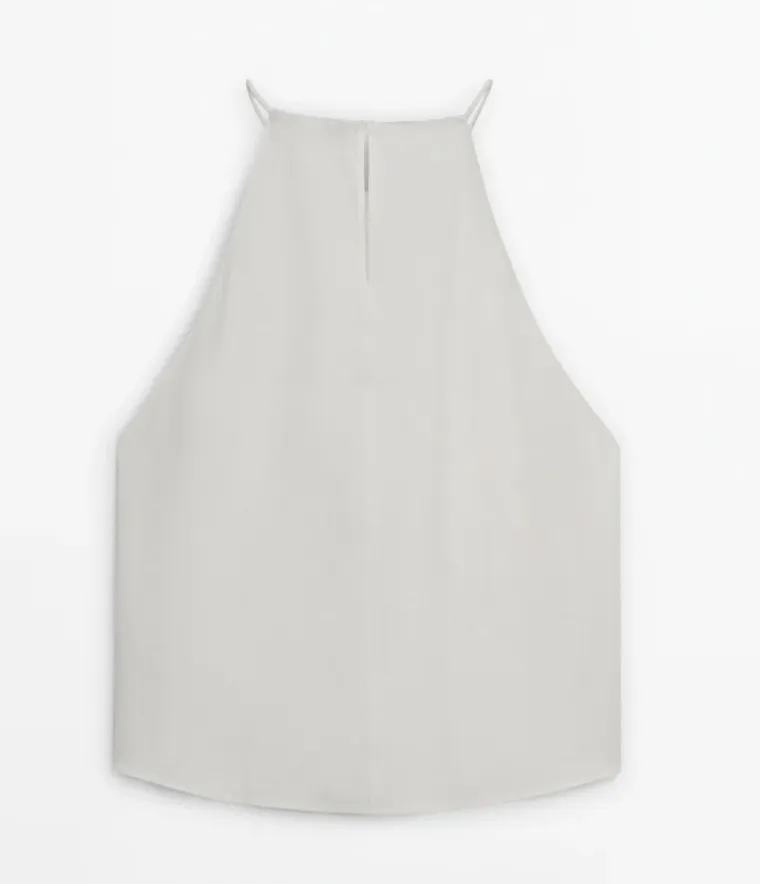 Massimo Dutti  |Casual Style Linen Sleeveless Plain Elegant Style