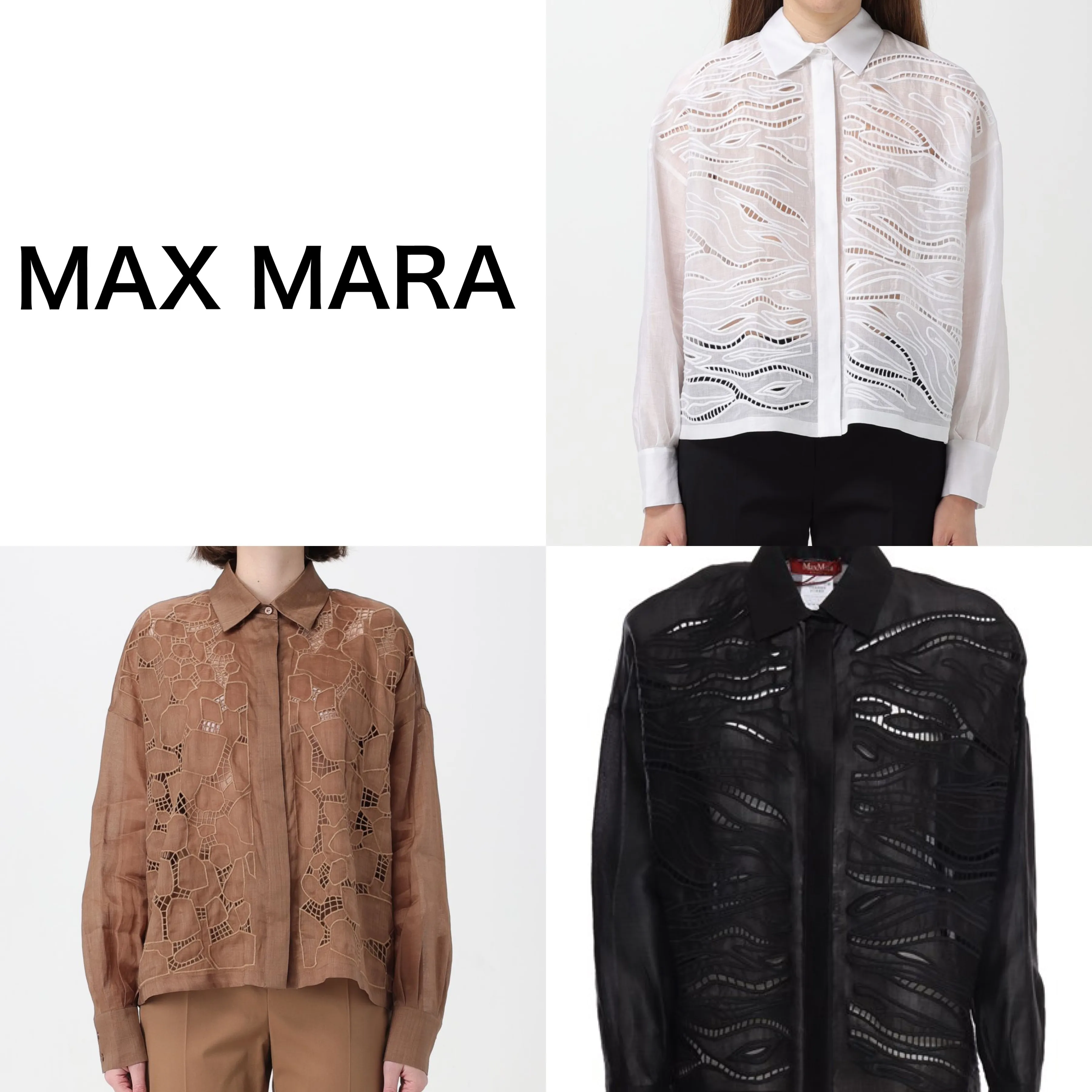 Max Mara Studio  |Flower Patterns Casual Style Long Sleeves Formal Style