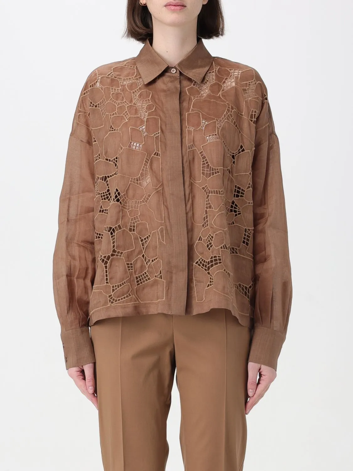 Max Mara Studio  |Flower Patterns Casual Style Long Sleeves Formal Style