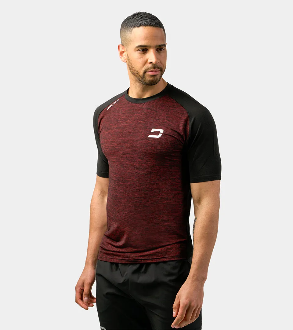 MEN'S HYBRID SPORTS T-SHIRT - RED