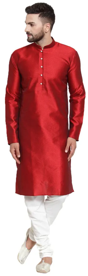 Men's Kurta pajama Evening Wear India Apparel (Maroon)