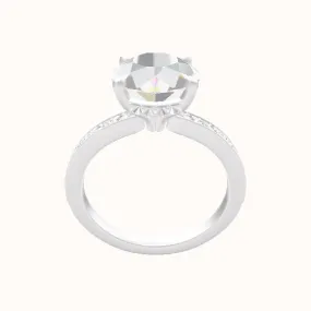 Micropave Engagement Ring With Front set gallery Head