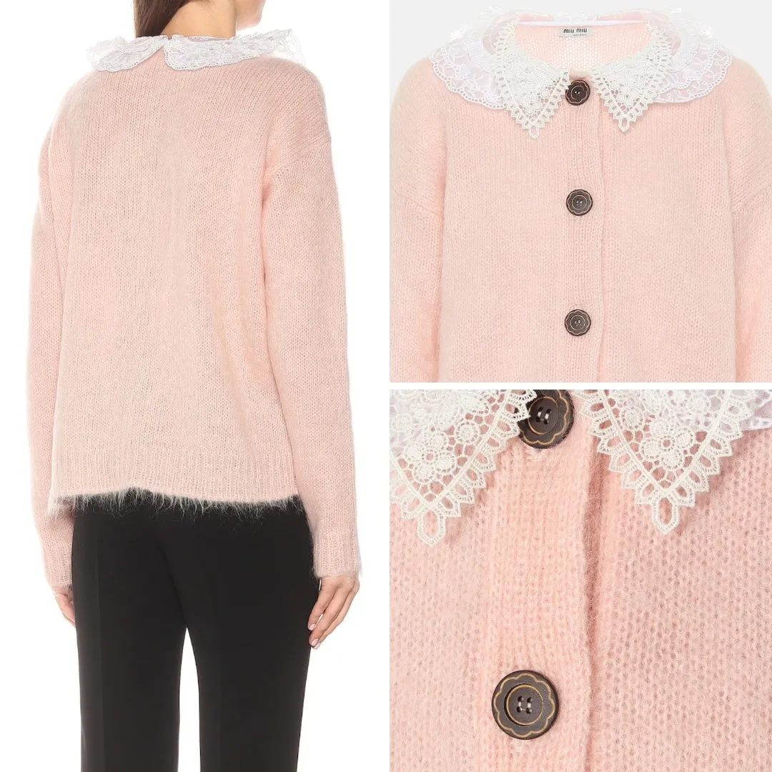 MiuMiu  |Casual Style Wool Long Sleeves Office Style Elegant Style