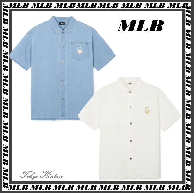 MLB Korea  |Casual Style Unisex Street Style Logo Shirts & Blouses