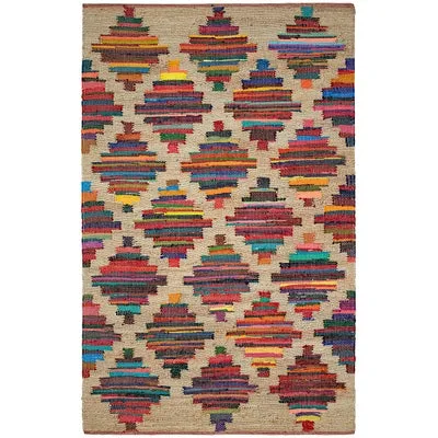 Mod Chindi Multicolor Handwoven 2x3 Jute Rug