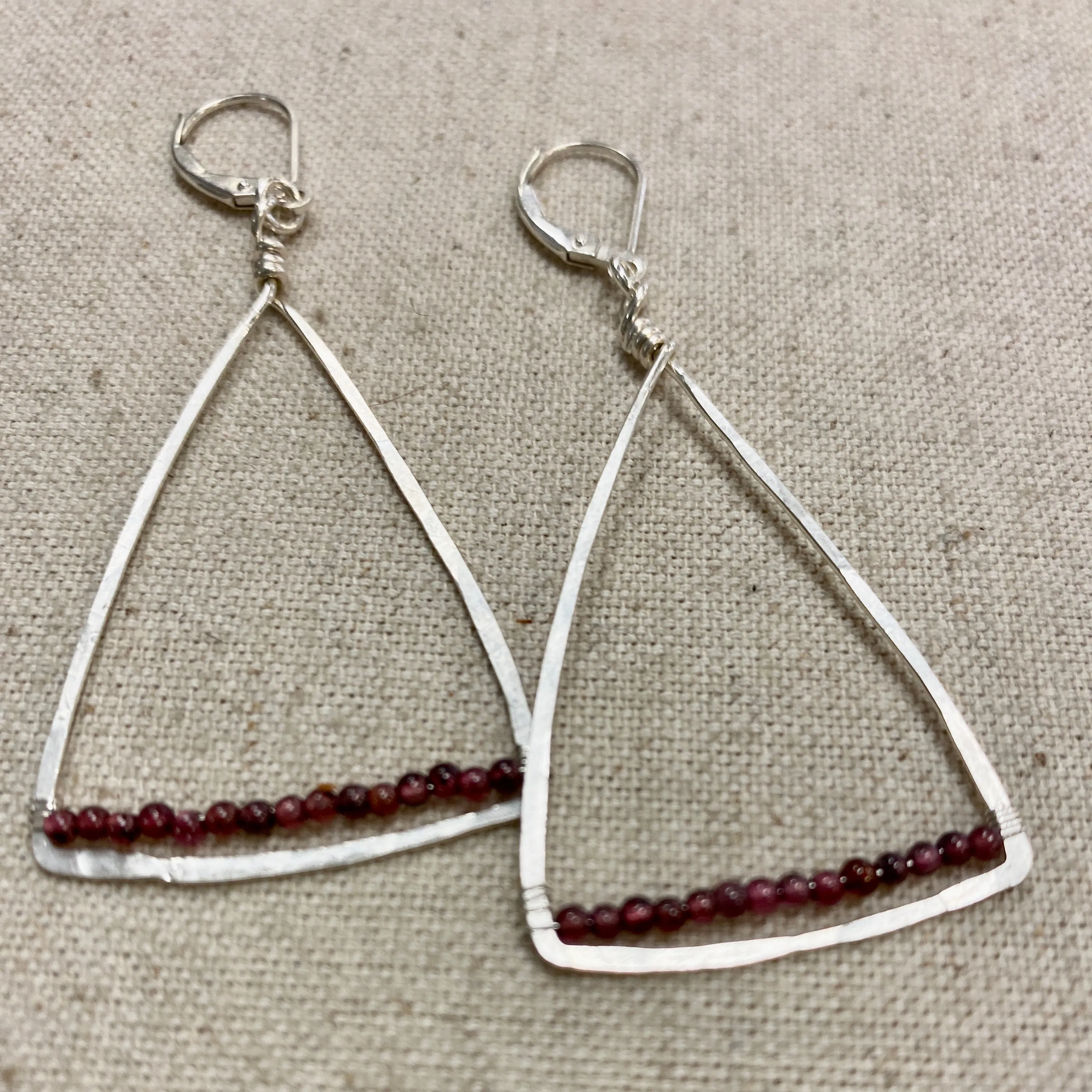 Mod Garnet Earrings