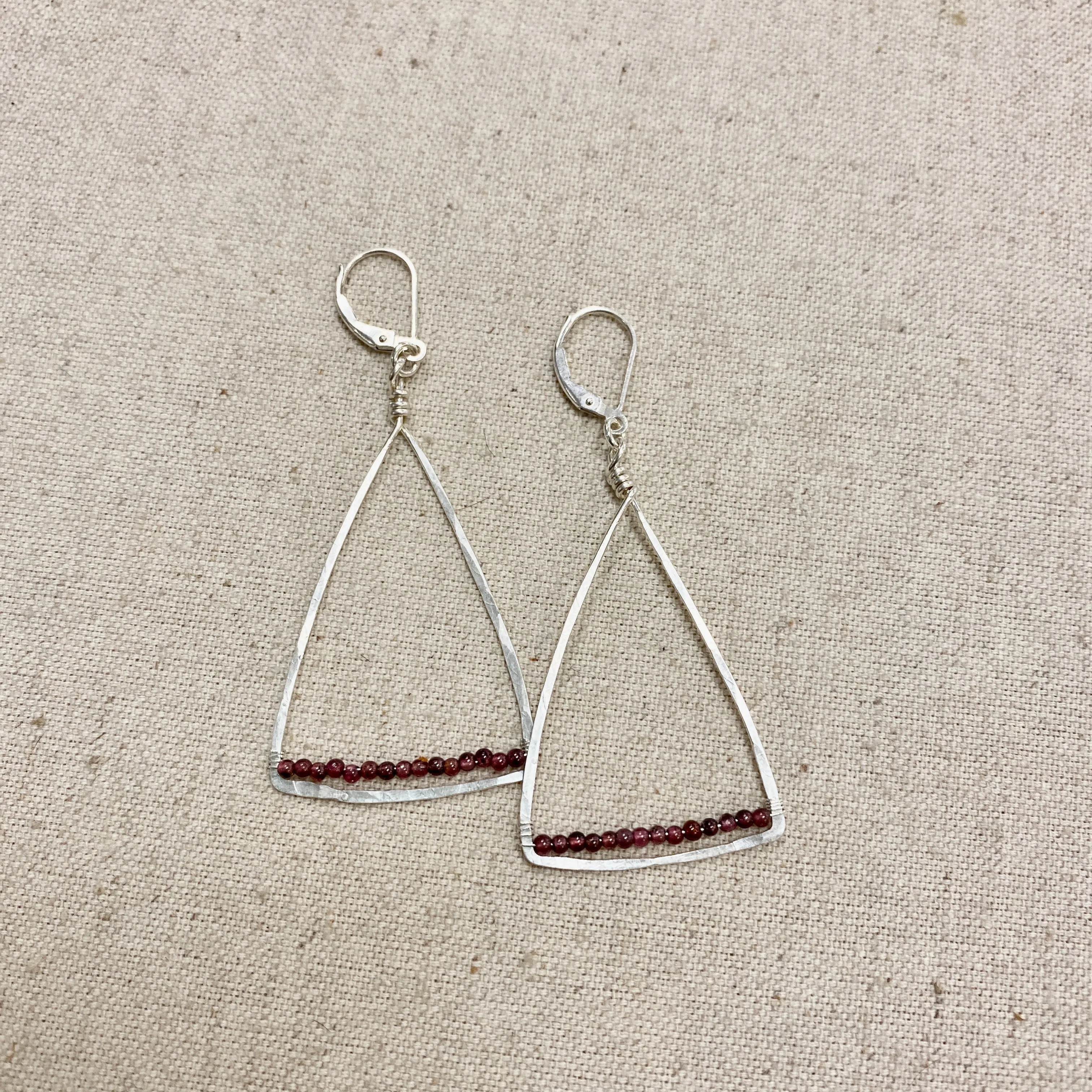 Mod Garnet Earrings