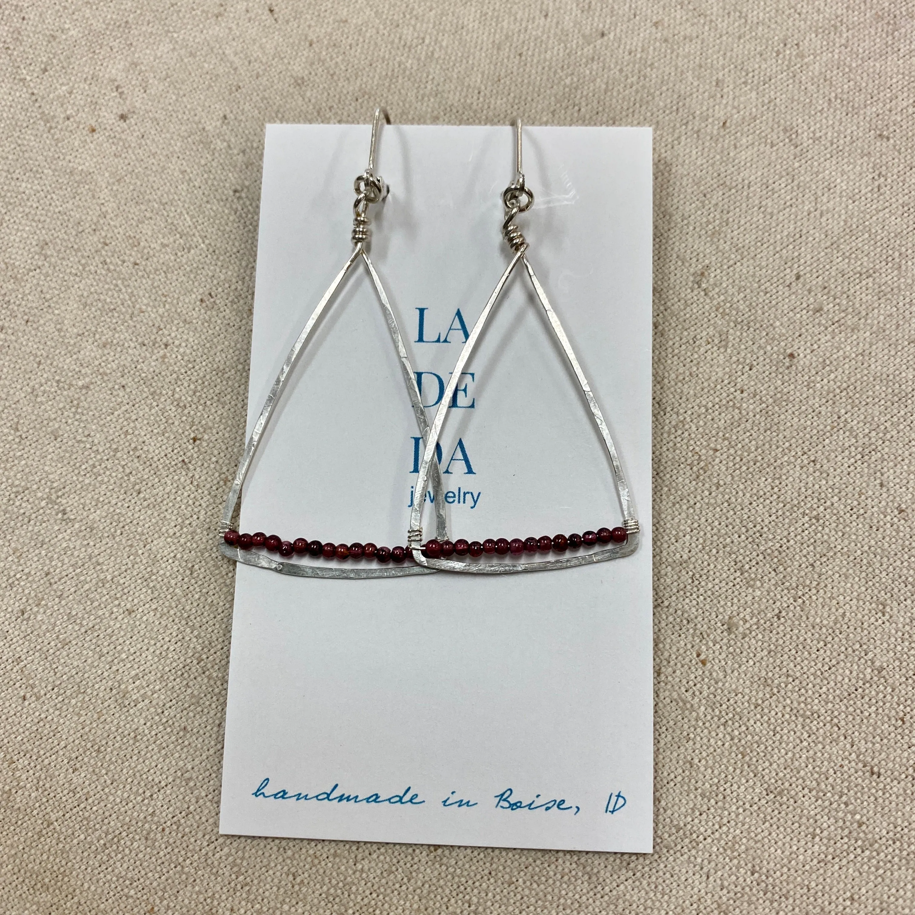 Mod Garnet Earrings