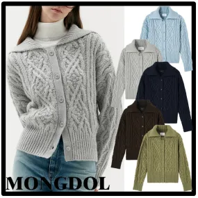 MONGDOL  |Casual Style Street Style Logo Cardigans