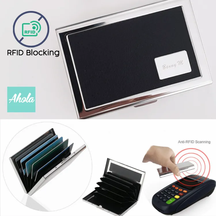 MS004 Engraved RFID Blocking Credit & Debit Card Metal Case RFID防盜/屏蔽刻名卡片盒