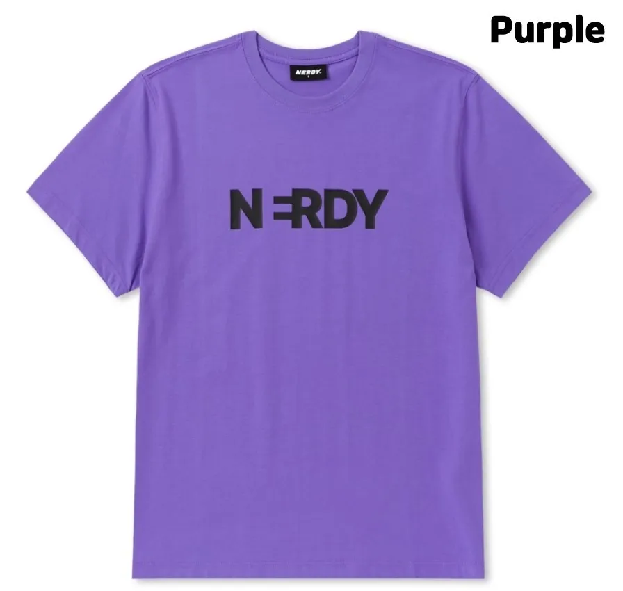 NERDY  |Street Style Cotton Logo T-Shirts