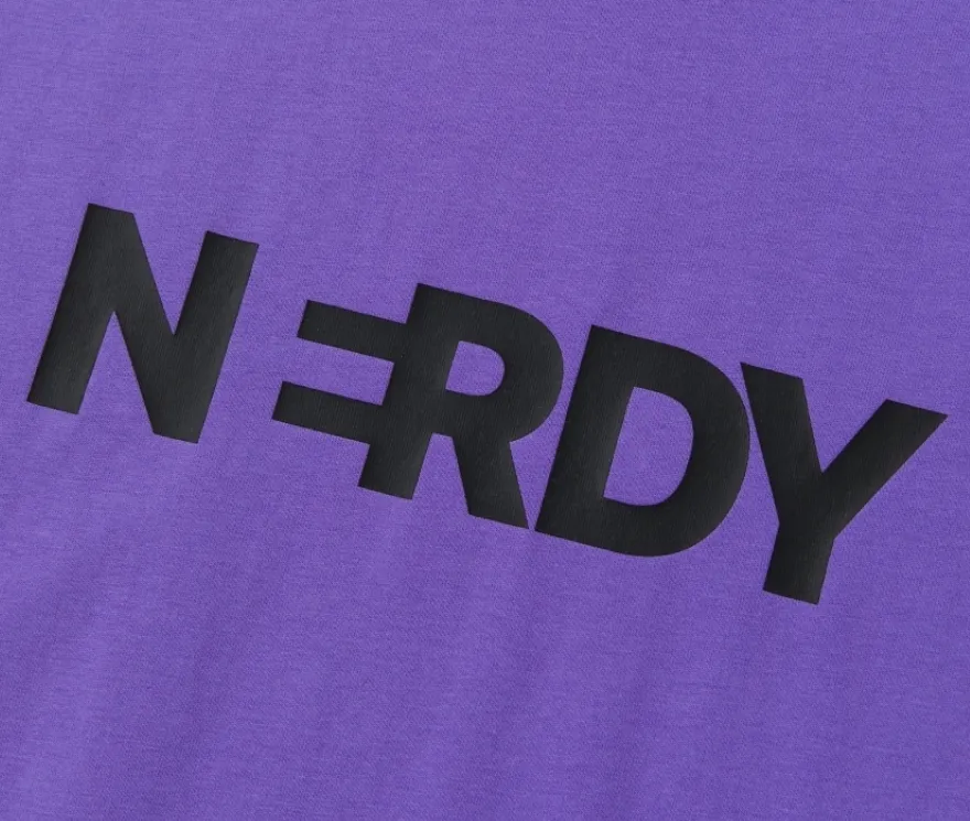 NERDY  |Street Style Cotton Logo T-Shirts